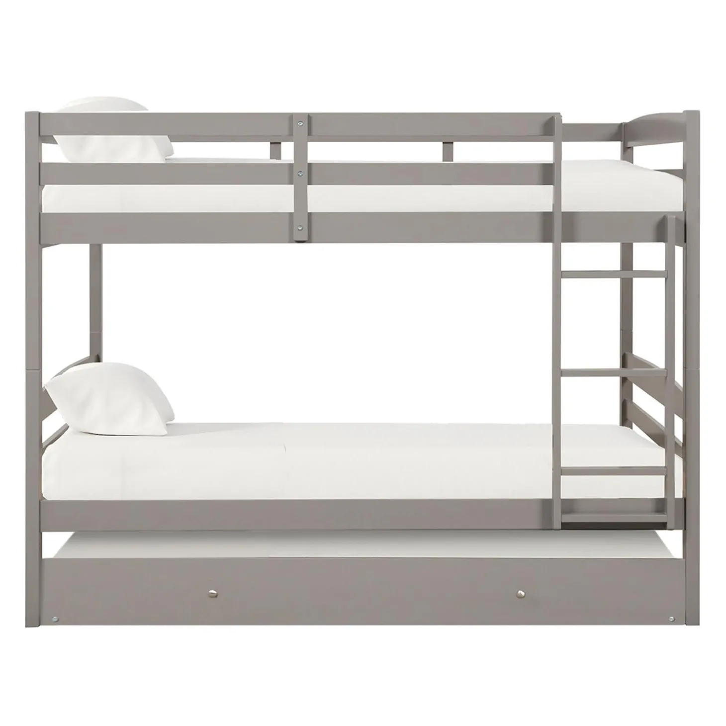 Lit superposé gris avec lit gigogne - 54"/54"