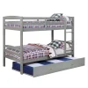 Lit superposé gris avec lit gigogne - 39"/39"