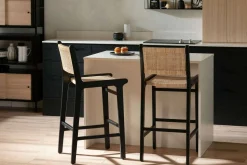 LOT DE 2 TABOURETS DE BAR EN ROTIN - South Shore