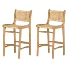 LOT DE 2 TABOURETS DE BAR EN ROTIN - South Shore