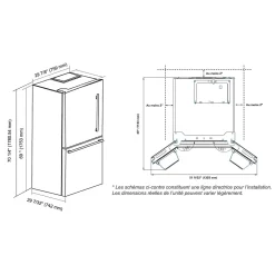 MARATHON Réfrigerateur 18 pi3 30 po usine avec charnieres droites Congélateur en bas - MFF179WBM-RH