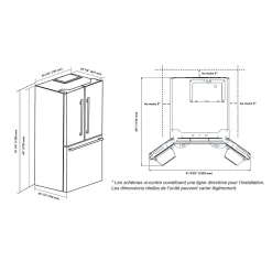 MARATHON Réfrigerateur 18 pi3 30 po Inox Portes françaises - MFF180SSFD-1