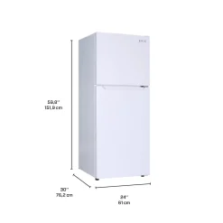 MARATHON Réfrigérateur 12 pi3 24 po Blanc Congélateur en haut - EFF123W
