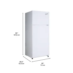 MARATHON Réfrigérateur 15 pi3 28 po Blanc Congélateur en haut - EFF148W-1