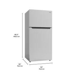 MARATHON Réfrigérateur 18 pi3 30 po Inox Congélateur en haut - MFF184SS