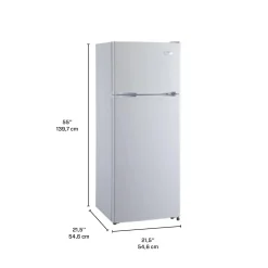 MARATHON Réfrigérateur 7,2 pi3 21,5 po Blanc Congélateur en haut, Compact - ER82W-1