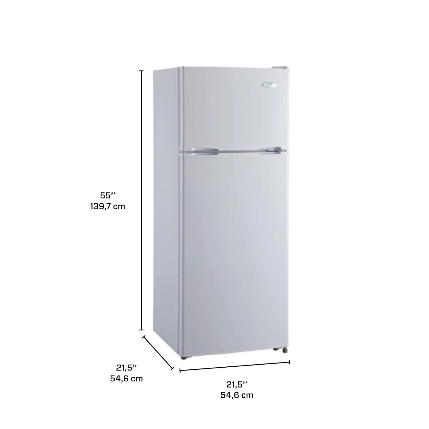 MARATHON Réfrigérateur 7,2 pi3 21,5 po Blanc Congélateur en haut, Compact - ER82W-1