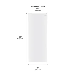MARATHON Réfrigérateur/Congélateur convertible 7 pi3 22 po Blanc Tout réfrigérateur - ERF70W