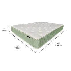 Matelas king roulé à ressorts ensachés ferme - 80