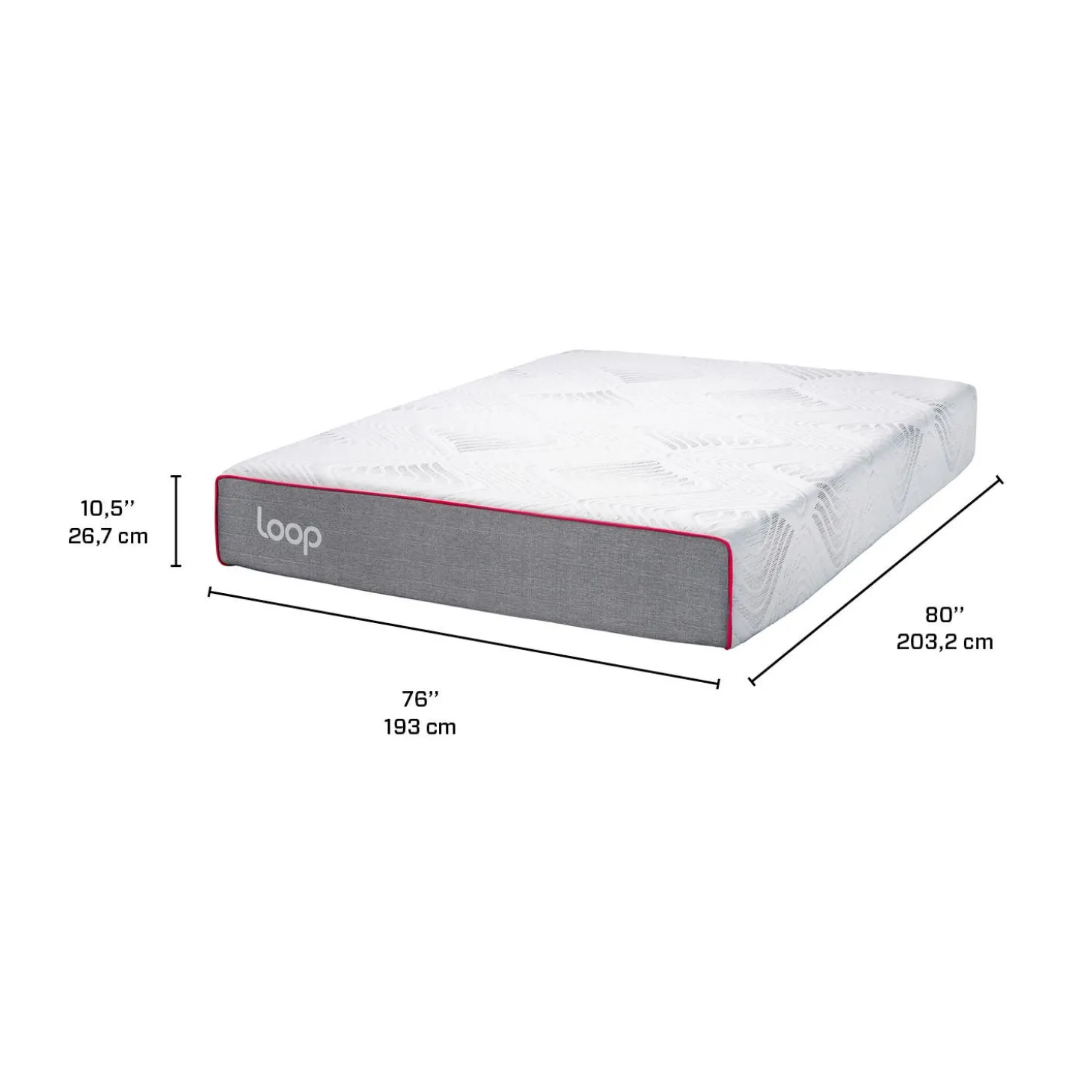 Matelas king roulésemi-ferme en mousse mémoire- 78"