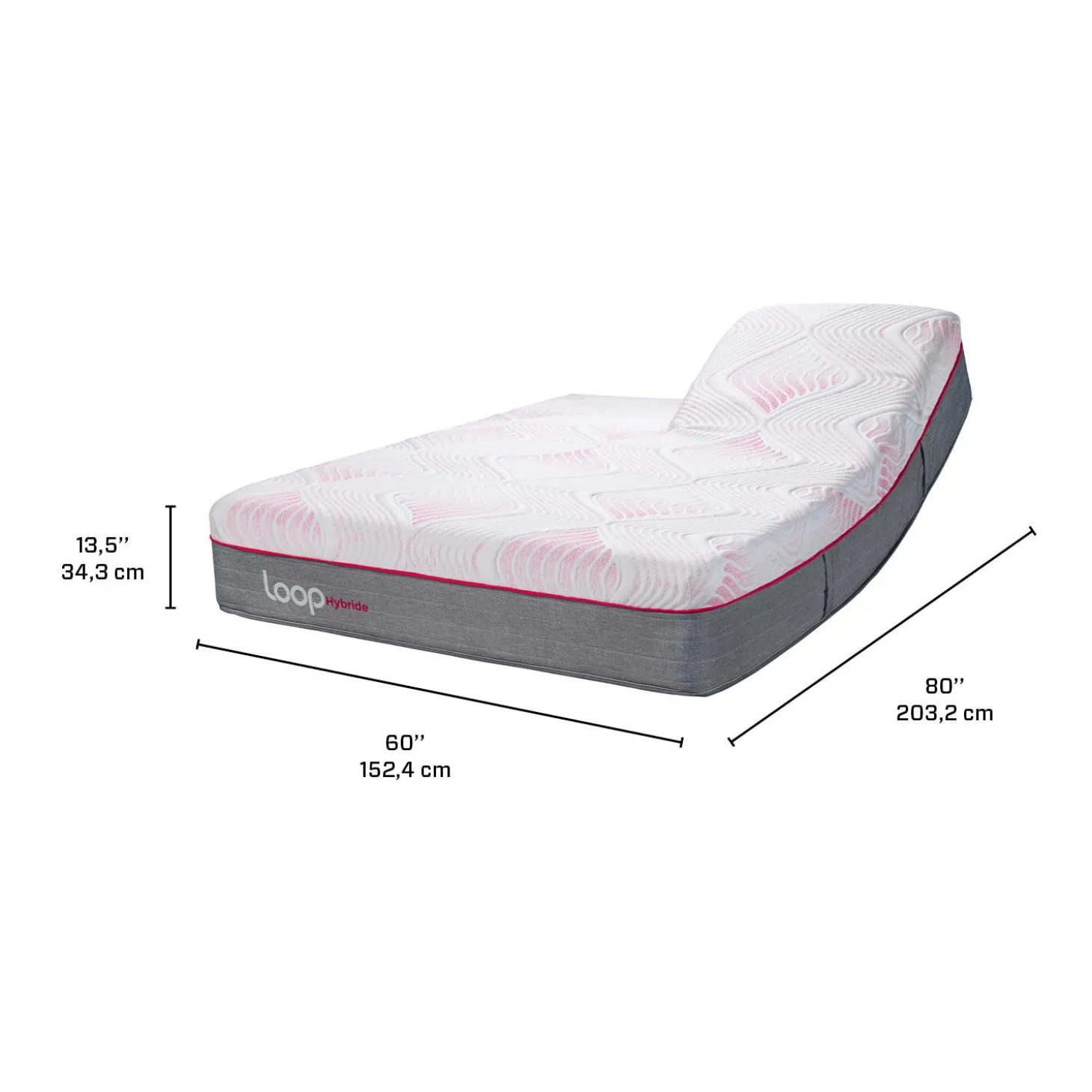 Matelas queen roulé hybride semi-ferme à têtes séparées - 60"