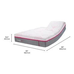 Matelas queen roulé moelleux avec nanoressorts à têtes séparées - 60