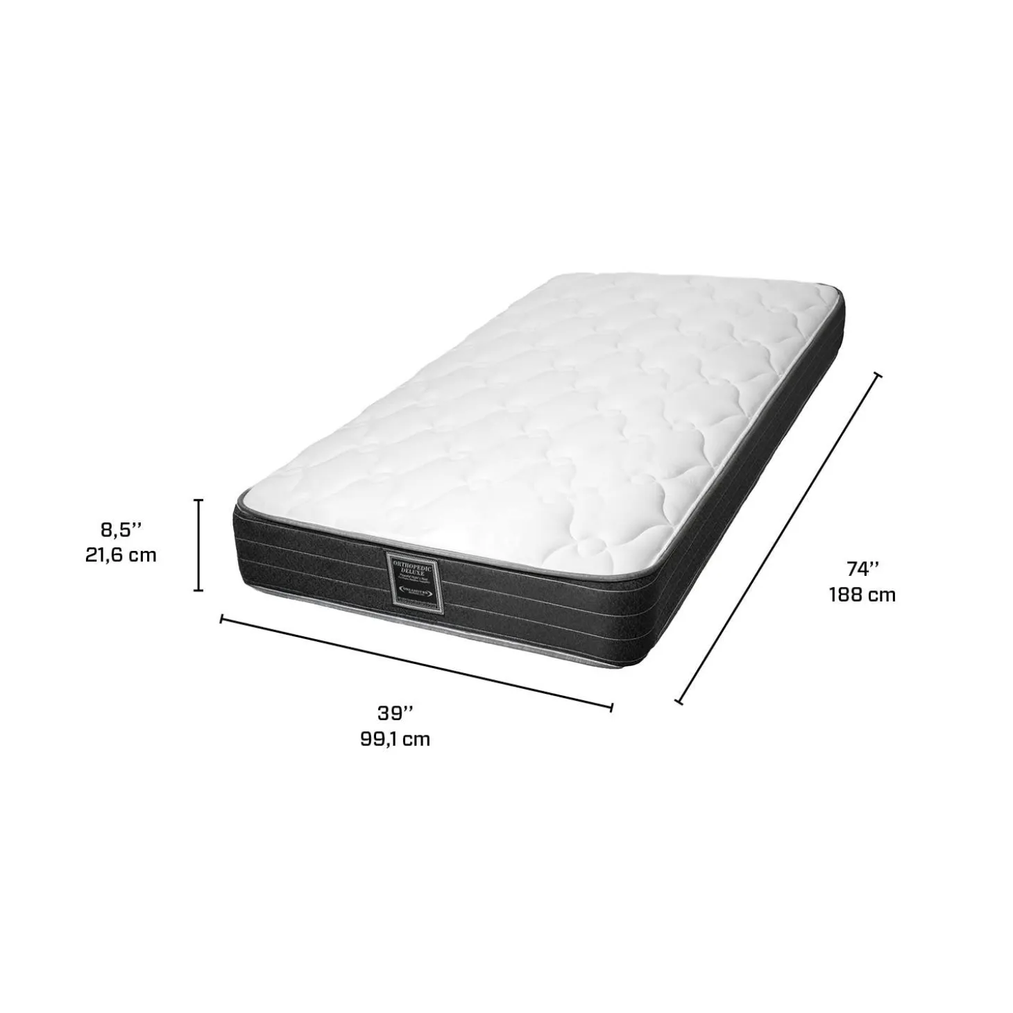 Matelas simple semi-ferme à ressorts- 39"