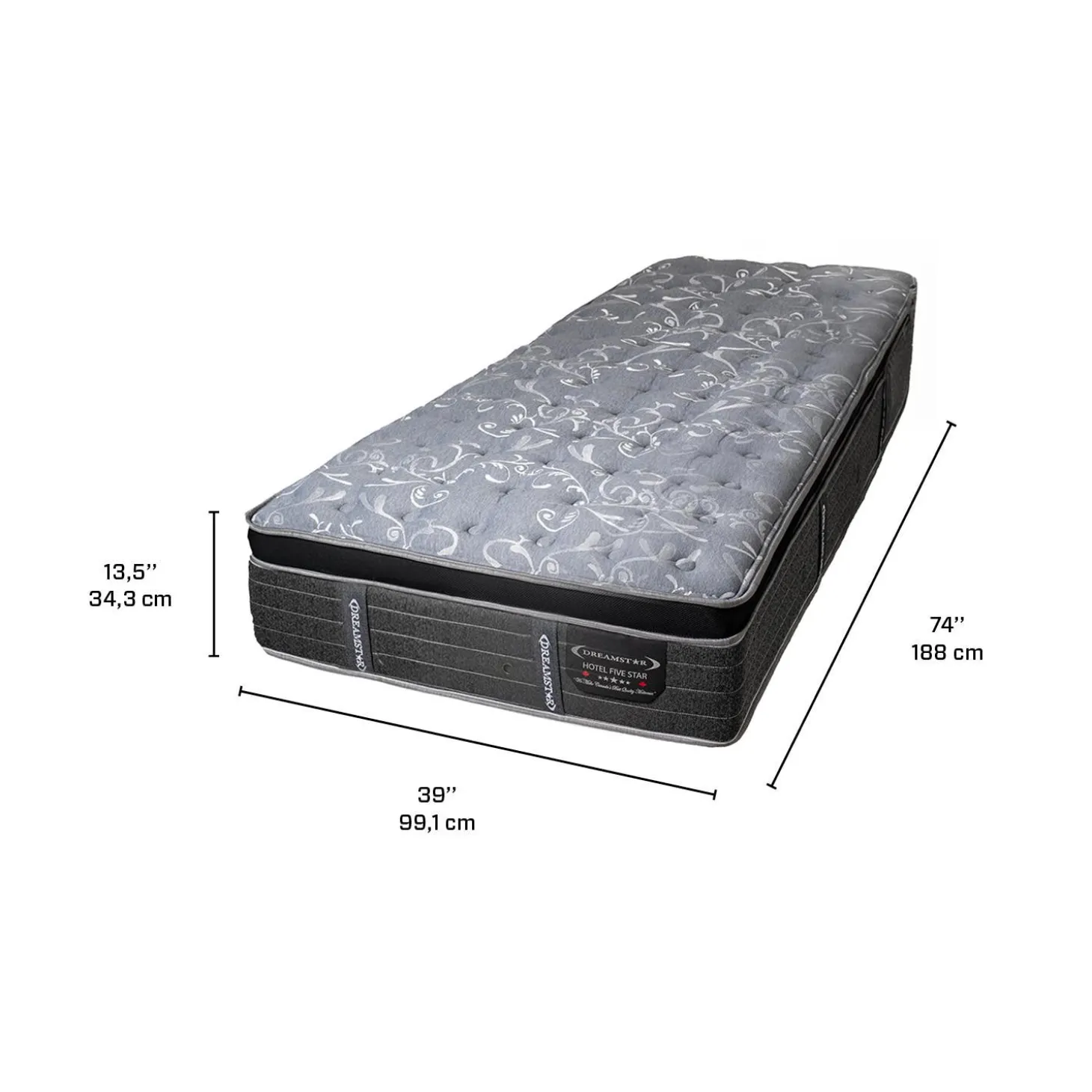 Matelas simple semi-ferme à ressorts ensachés - 39"