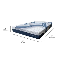 Matelas simple XLroulé semi-ferme hybride - 39