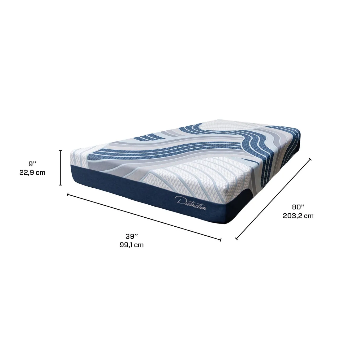 Matelas simple XLroulé semi-ferme hybride - 39" x 80"