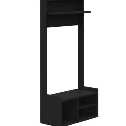 Meuble d'entrée avec rangement noir