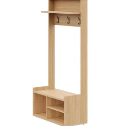 Meuble d'entrée avec rangement érable doré