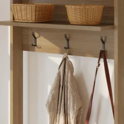 Meuble d'entrée avec rangement noyer