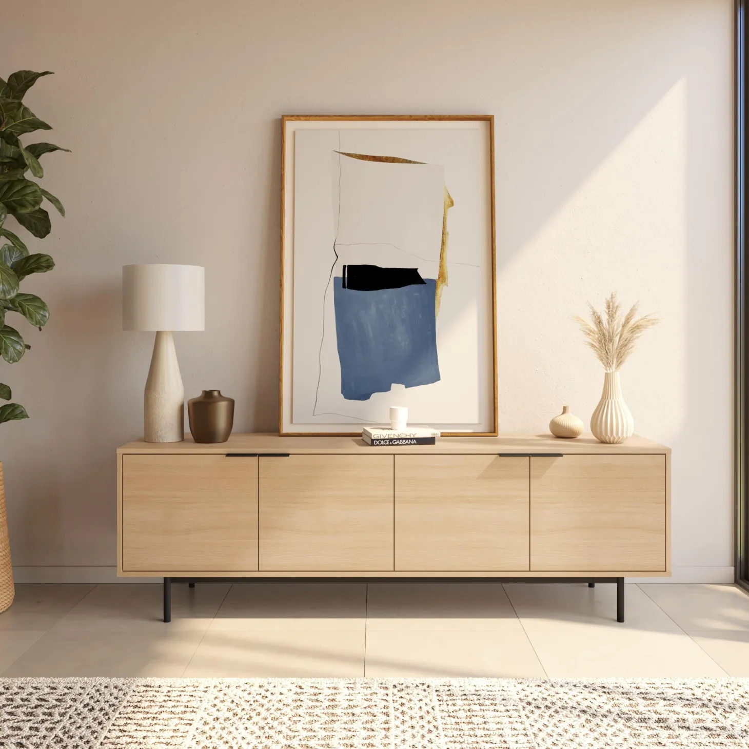 Meuble télé avec rangement 70" - Nexera