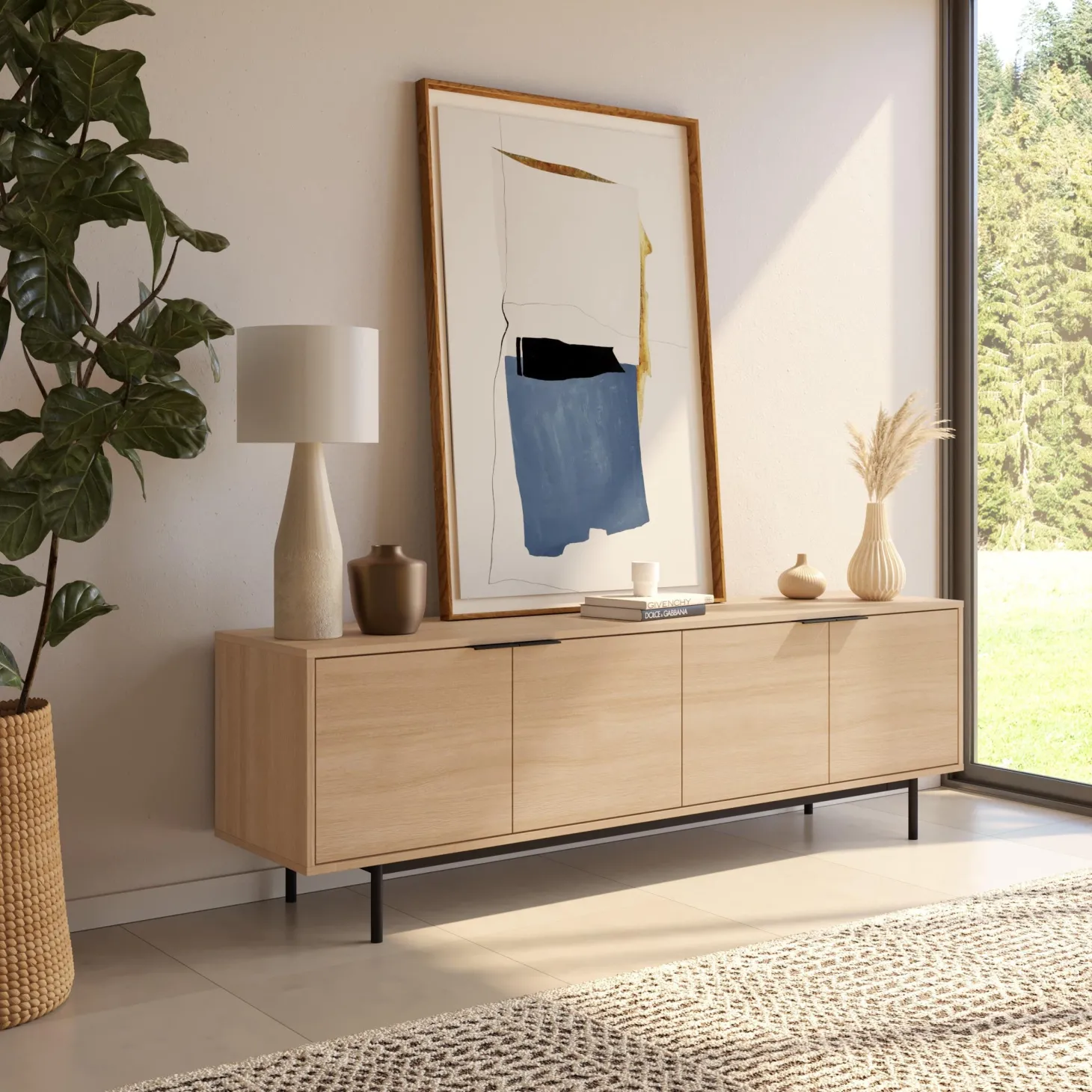 Meuble télé avec rangement 70" - Nexera