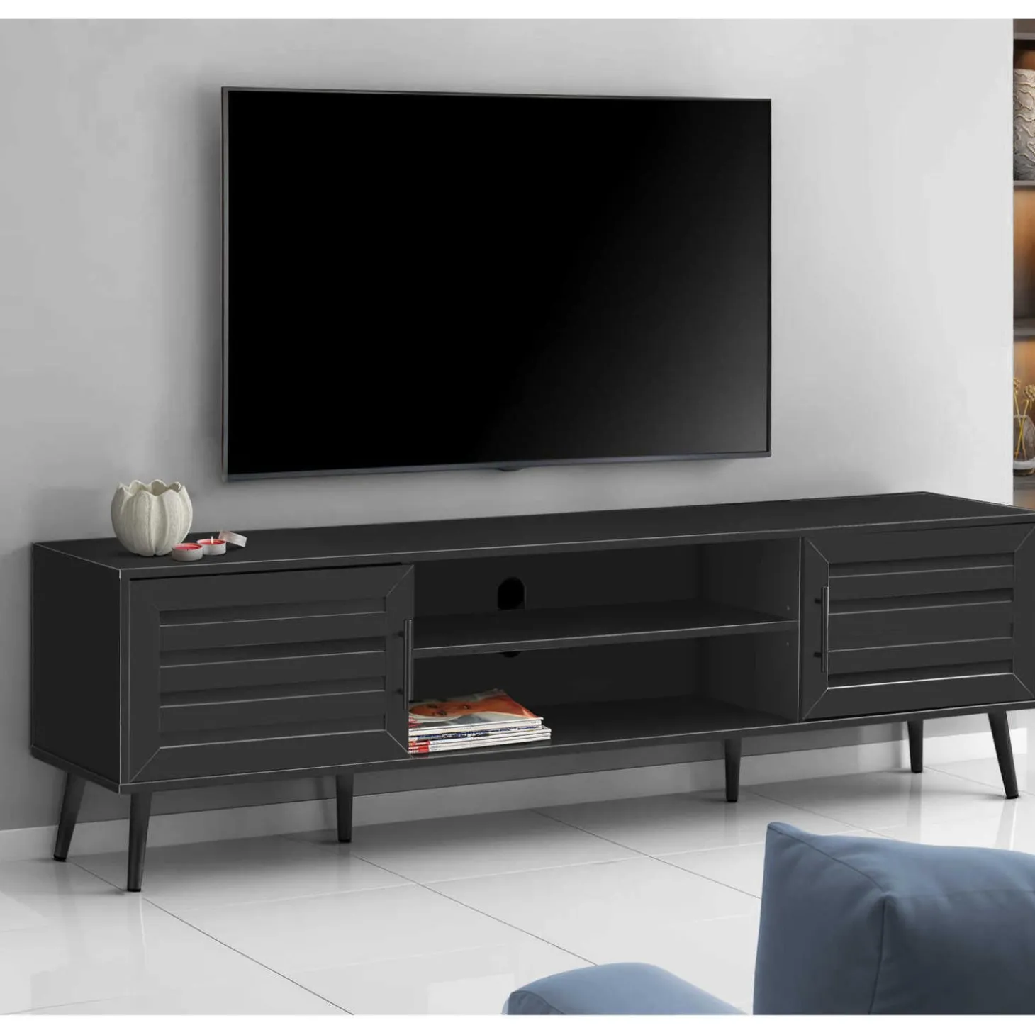 Meuble télé avec rangement 72" - Monarch