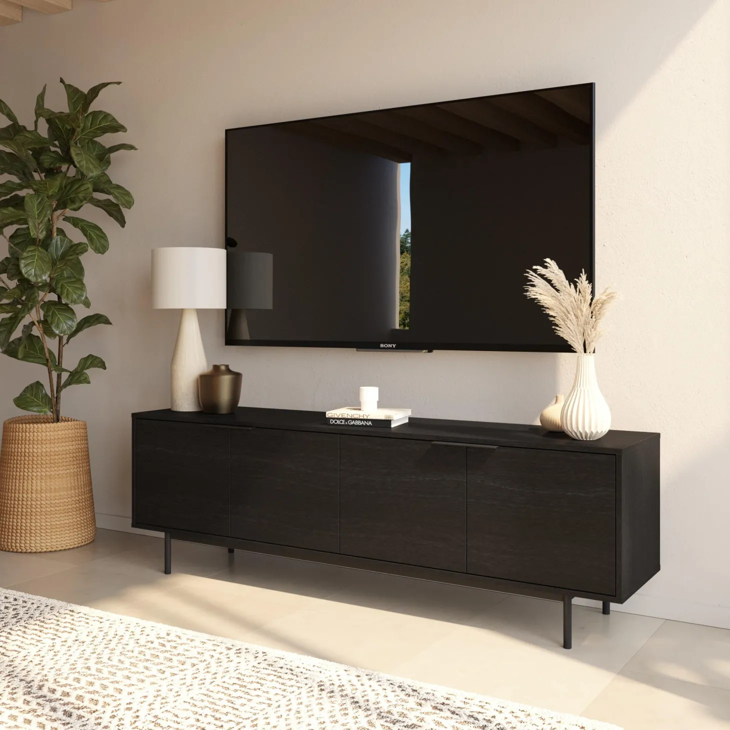 Meuble télé avec rangement 70" - Nexera