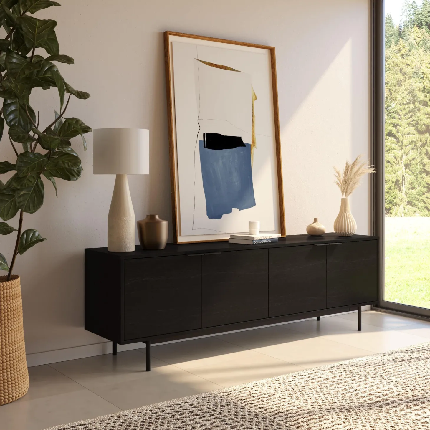 Meuble télé avec rangement 70" - Nexera