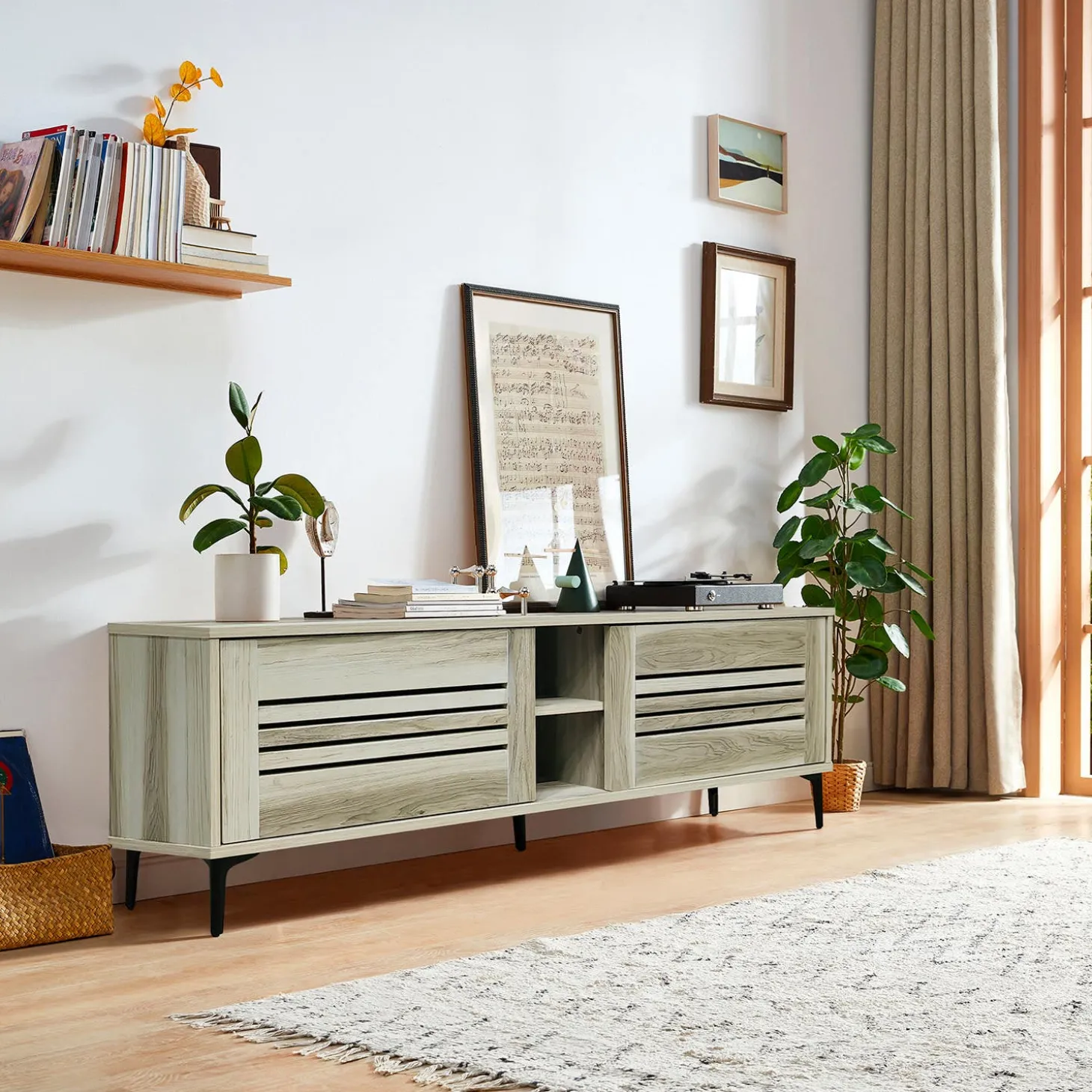 Meuble télé avec rangement - 55"