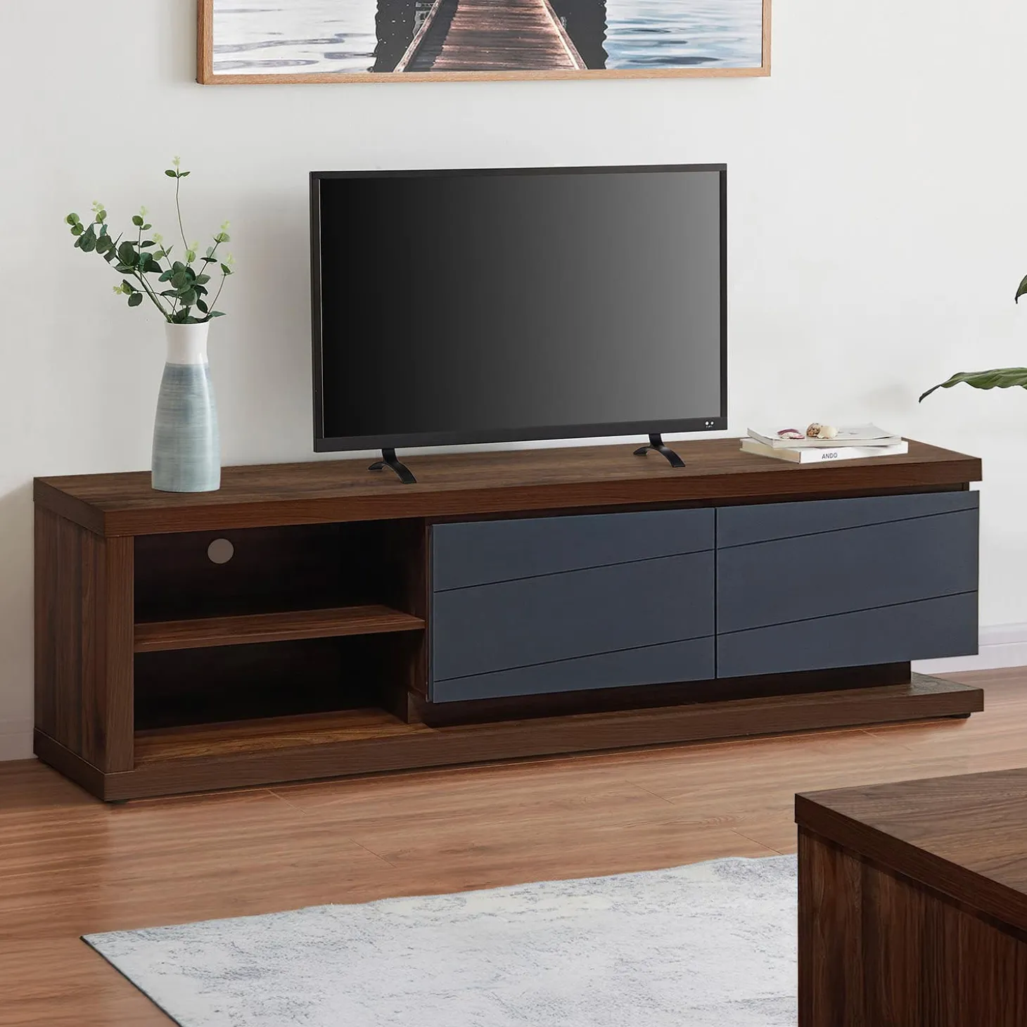 Meuble télé avec rangement - 71"