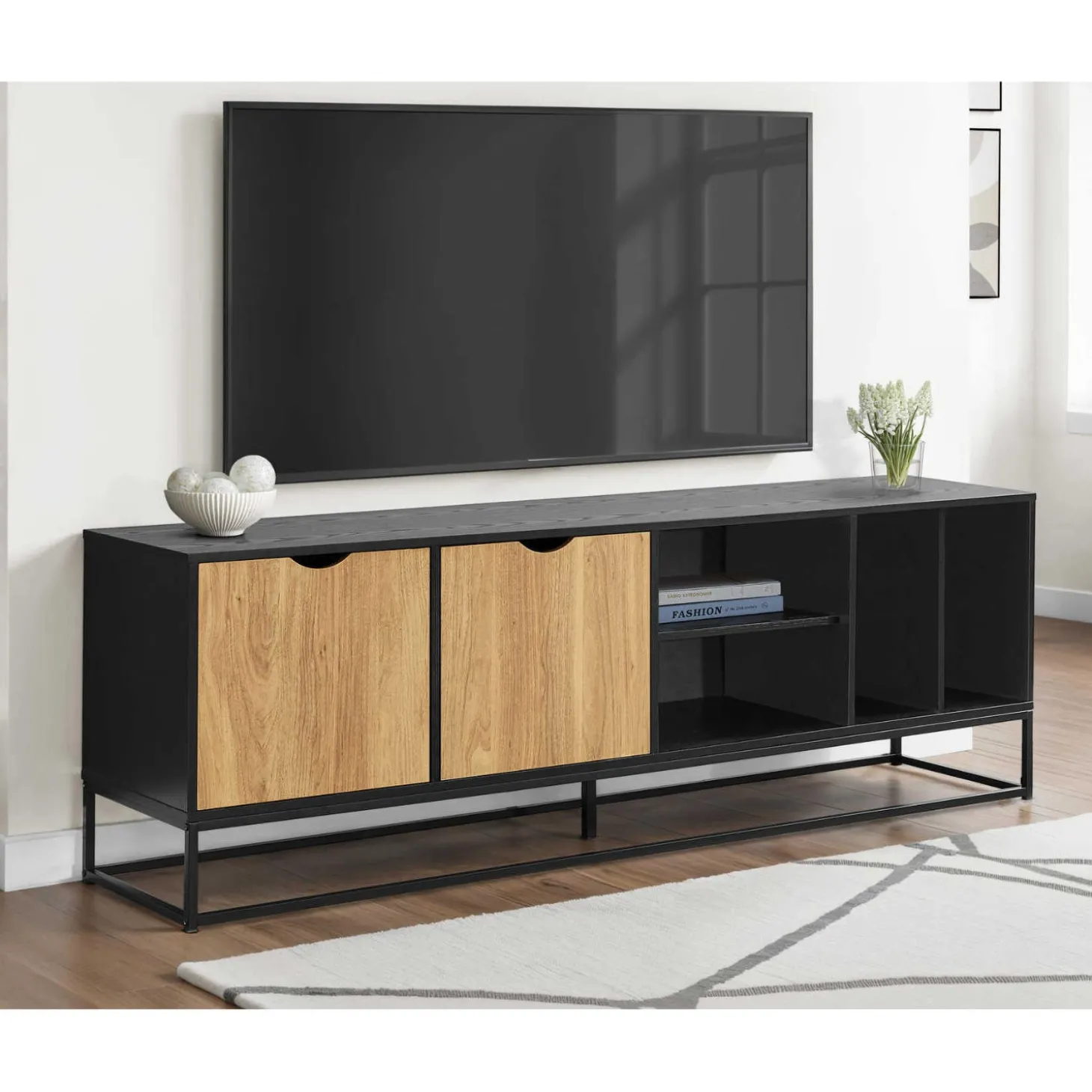 Meuble télé avec rangement 72" - Monarch