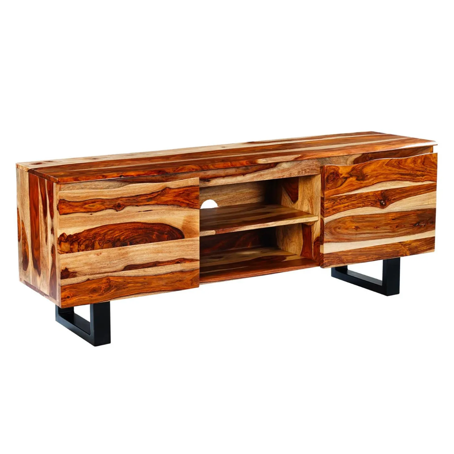 Meuble télé en bois massif - 58"
