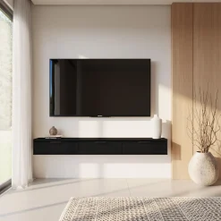 Meuble télé mural avec rangement 72" - Nexera