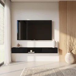 Meuble télé mural avec rangement 72" - Nexera