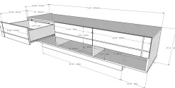 Meuble TV avec tiroirs 72