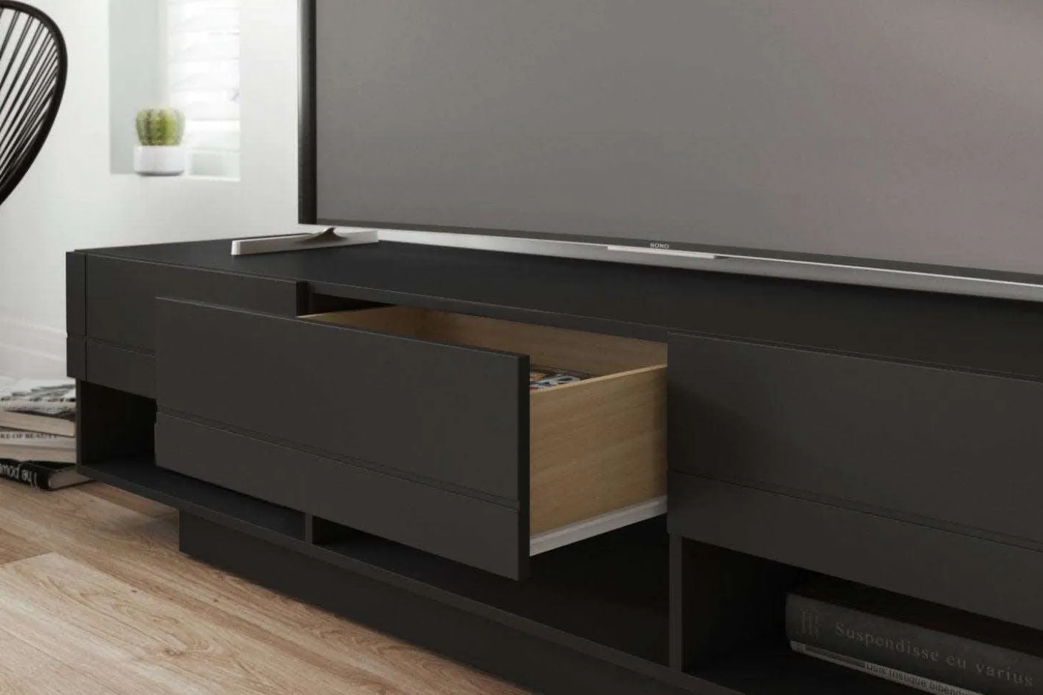 Meuble TV avec tiroirs 72" - Nexera
