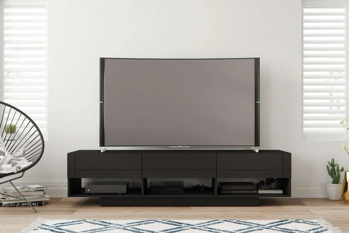 Meuble TV avec tiroirs 72" - Nexera