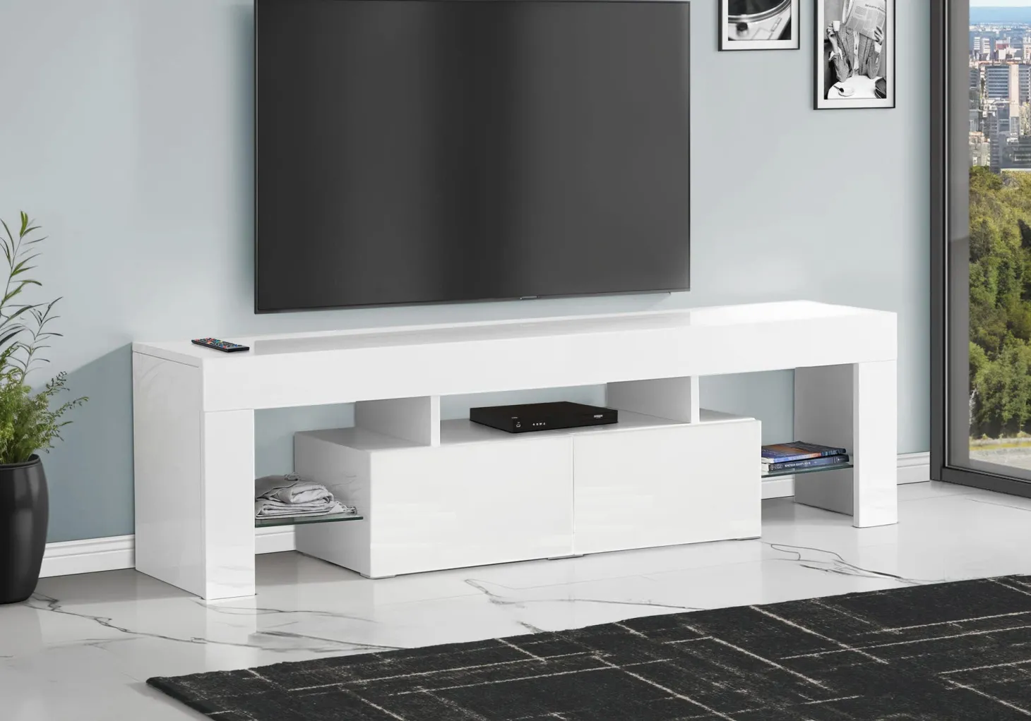 Meuble TV avec tiroirs 63" - Monarch