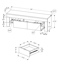 Meuble TV avec tiroirs 63