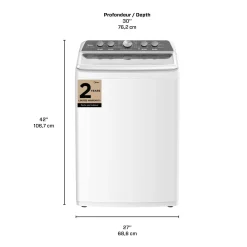 Midea Laveuse Chargement par le haut Blanc 27