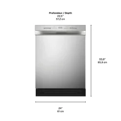 Midea Lave-vaisselle Encastré Acier inoxydable 24