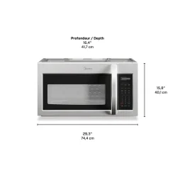 Midea Micro-ondes/Hotte, Inox, 29.25