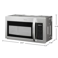 Midea Micro-ondes/Hotte, Inox, 29.25