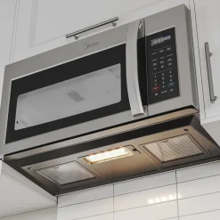 Midea Micro-ondes/Hotte, Inox, 29.25