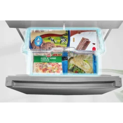 Midea Refrigerateur 18 pi3 30 po Inox Portes françaises - MRF18B4AST