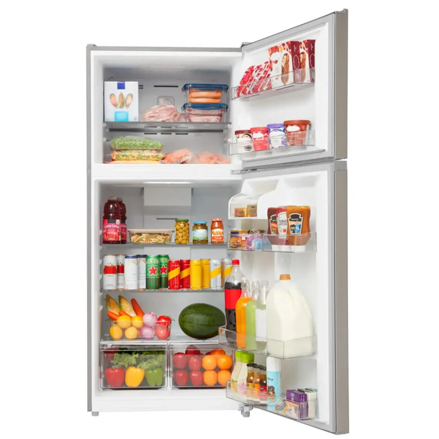 Midea Réfrigerateur 20,5 pi3 30 po Inox Congélateur en haut - MRT21D2BST