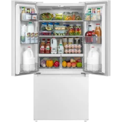Midea Réfrigérateur 18,4 pi3 30 po Blanc Portes françaises - MRF18B4AWW
