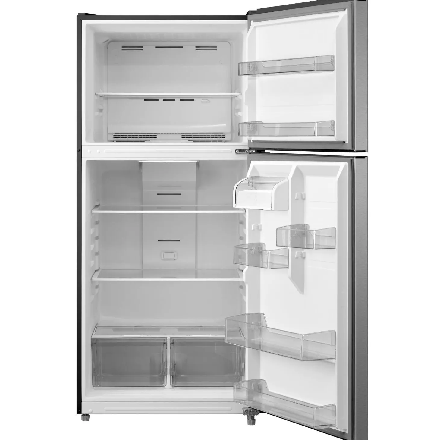 Midea Réfrigérateur 18,1 pi3 30 po Acier inoxydable Congélateur en haut - MRT18D3BST