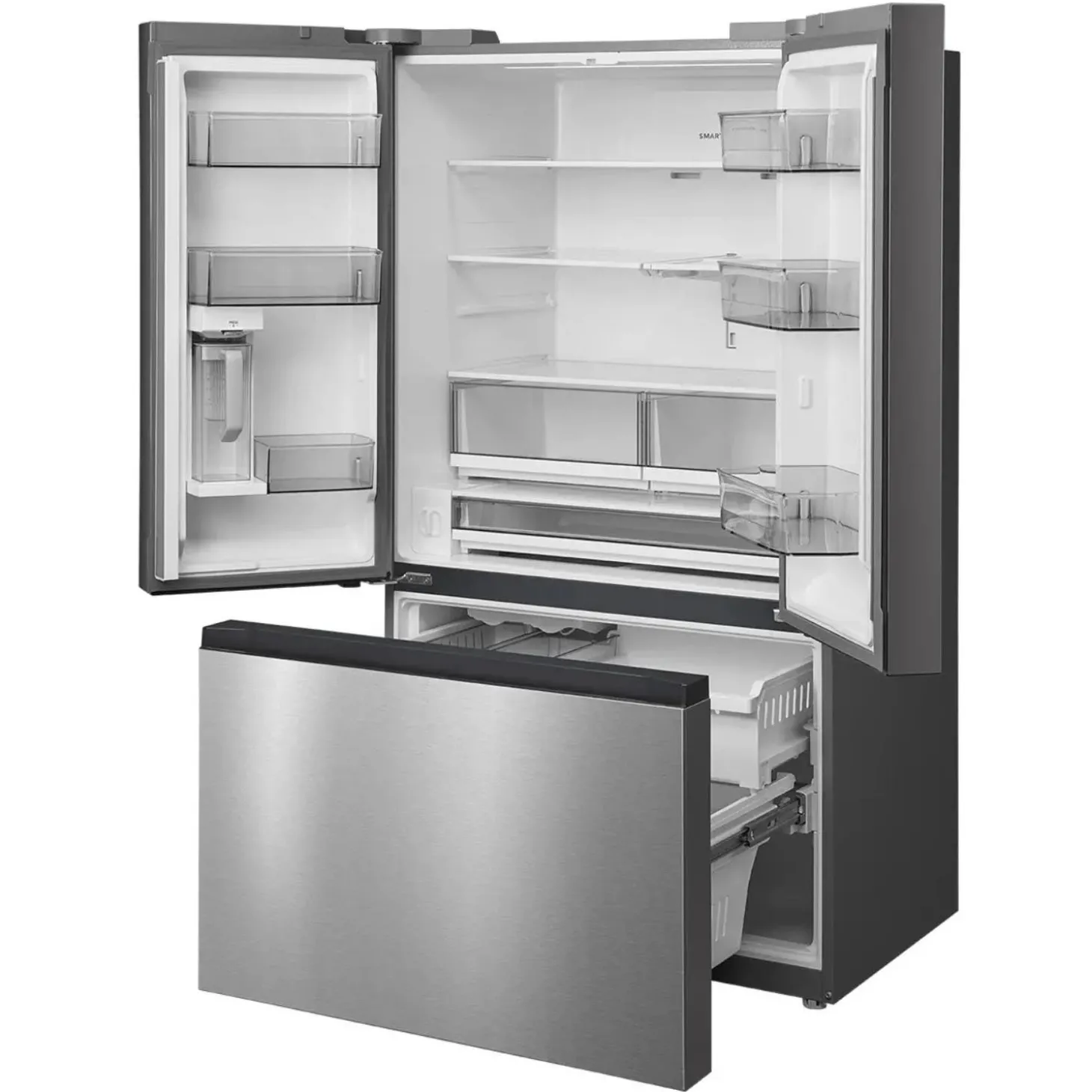 Midea Réfrigérateur 26,5 pi3 36 po Inox Portes françaises - MRF27I6BST