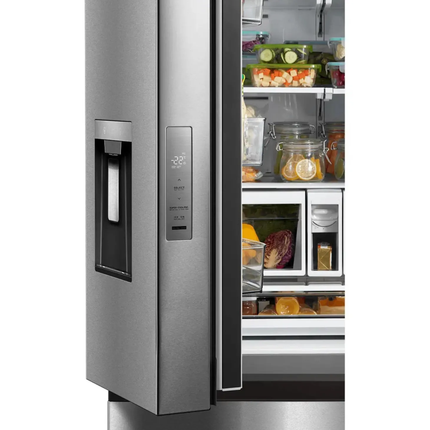 Midea Réfrigérateur 29,3 pi3 36 po Inox Portes françaises - MRF29D2AST